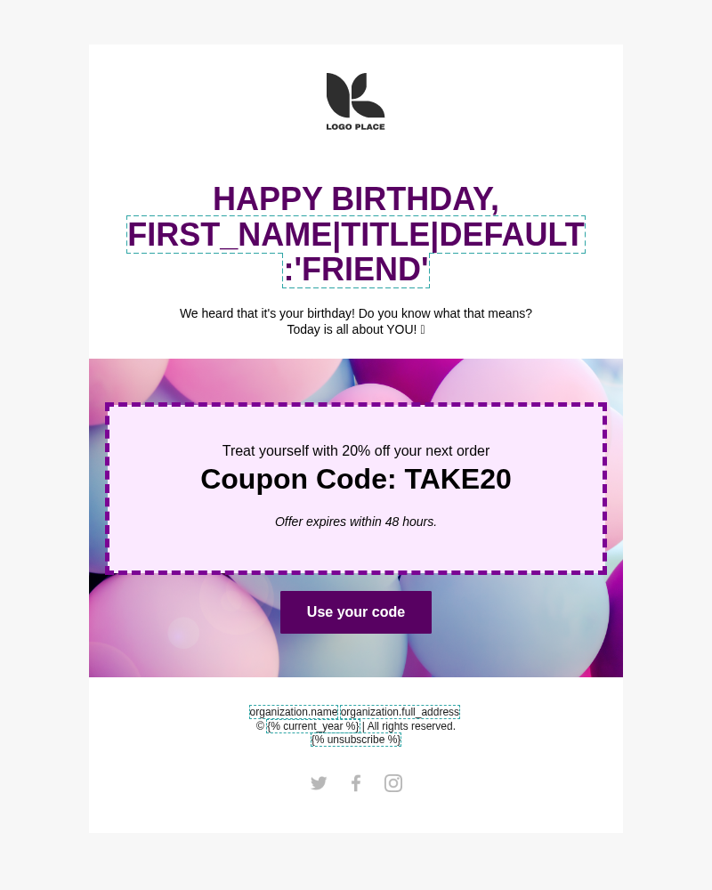 Birthday - Coupon