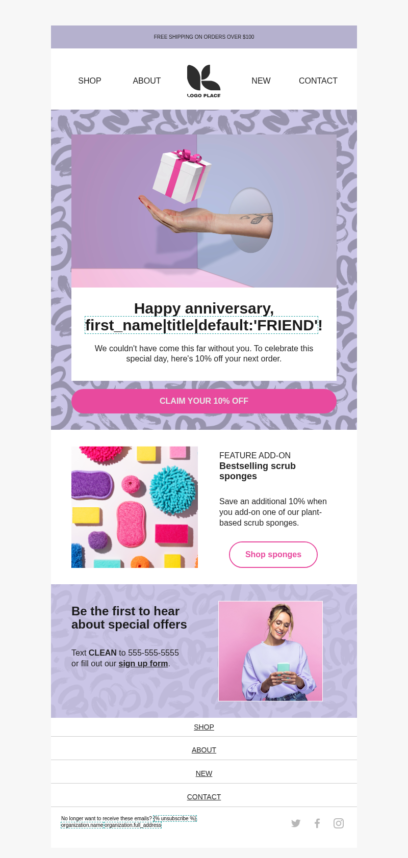 Anniversary - First purchase