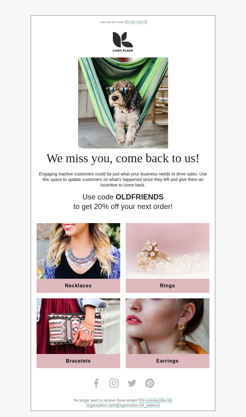 Winback - Re-engagement offer