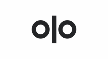 Olo logo in charcoal colour, featuring two circles separated by a vertical line.